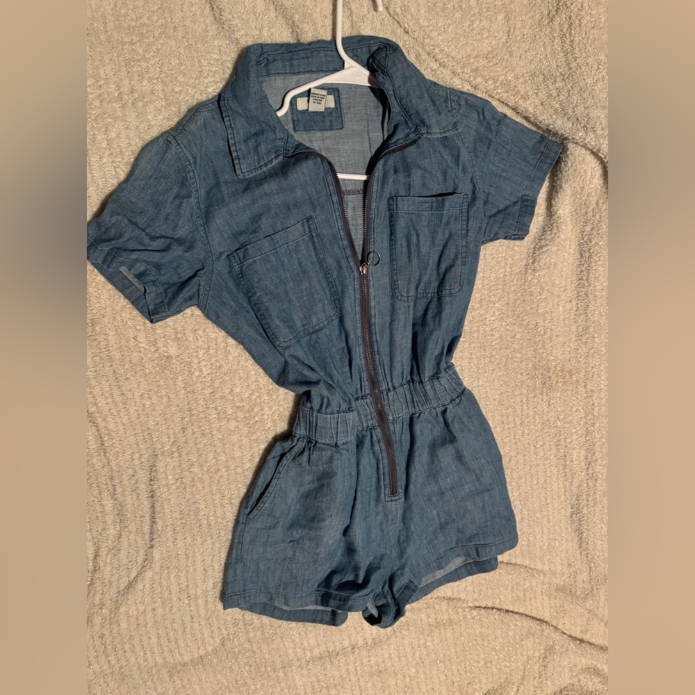 Forever 21 Light Blue Denim Jumpsuit